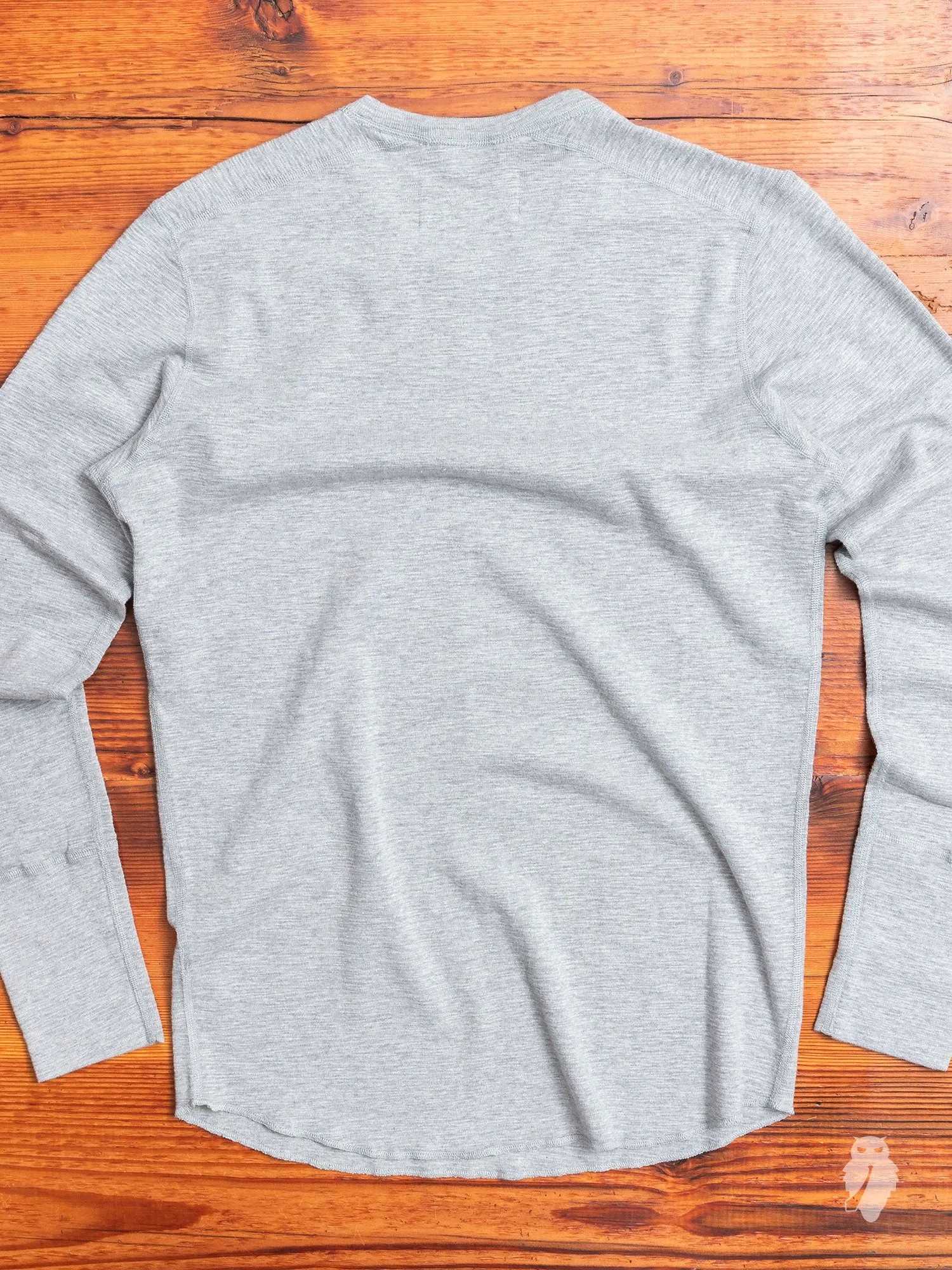 1x1 Slub Long Sleeve T-Shirt in Heather Grey