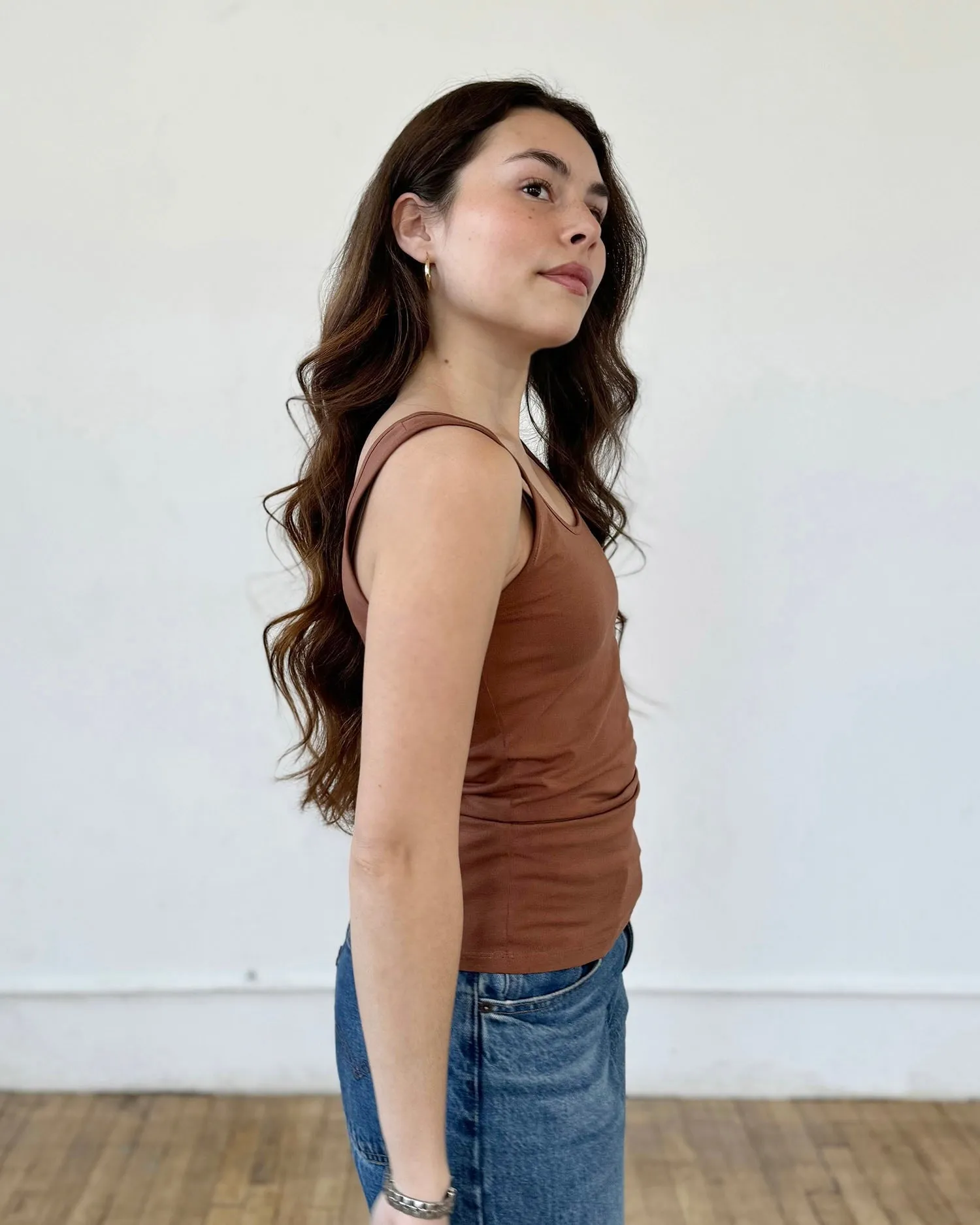 ABIGAIL tank in Cacao Brown