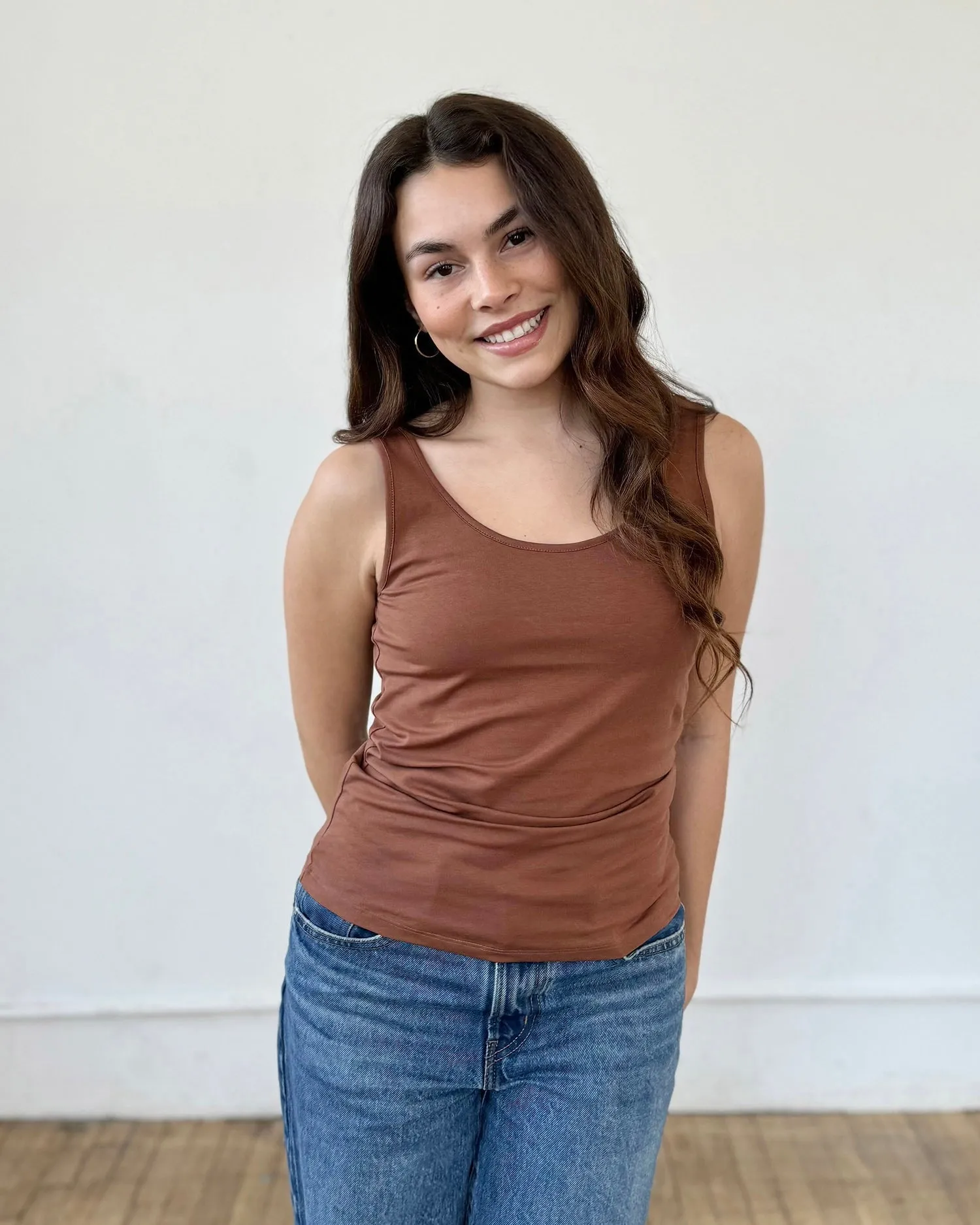 ABIGAIL tank in Cacao Brown