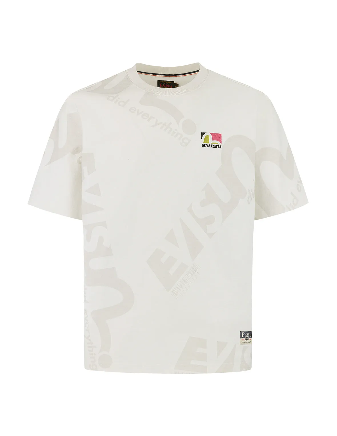 Allover Logo and Seagull Print Regular Fit T-Shirt