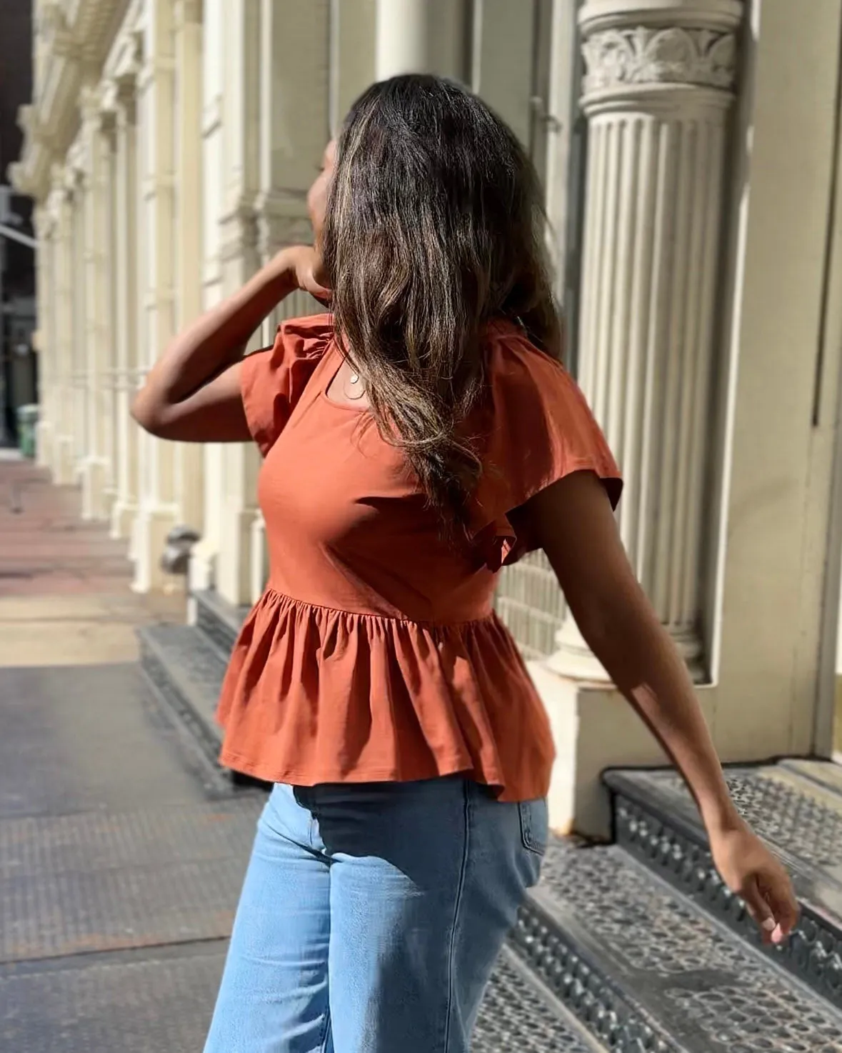 ARABELLA top in Terracotta