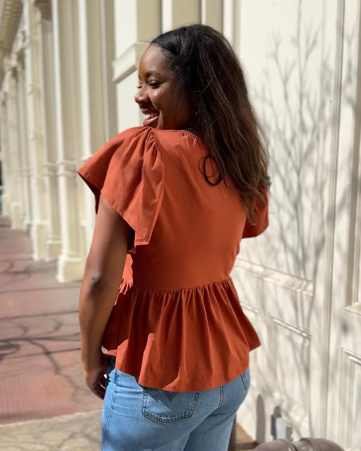 ARABELLA top in Terracotta