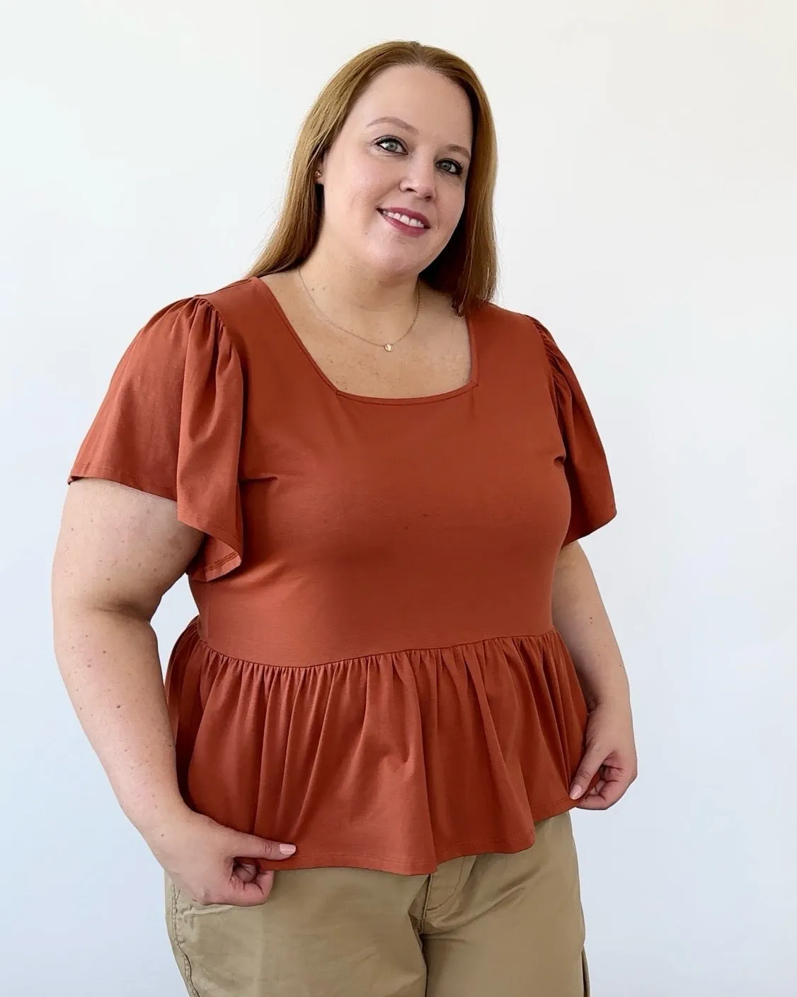 ARABELLA top in Terracotta