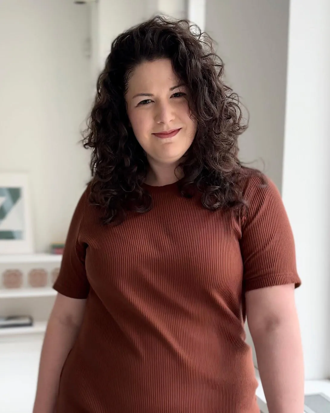 ARCHIE rib knit dress in Sepia