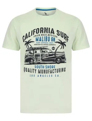 Armagh Motif Cotton Jersey T-Shirt in Hint Of Mint - South Shore