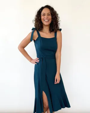 ASPEN dress in Tidal Teal
