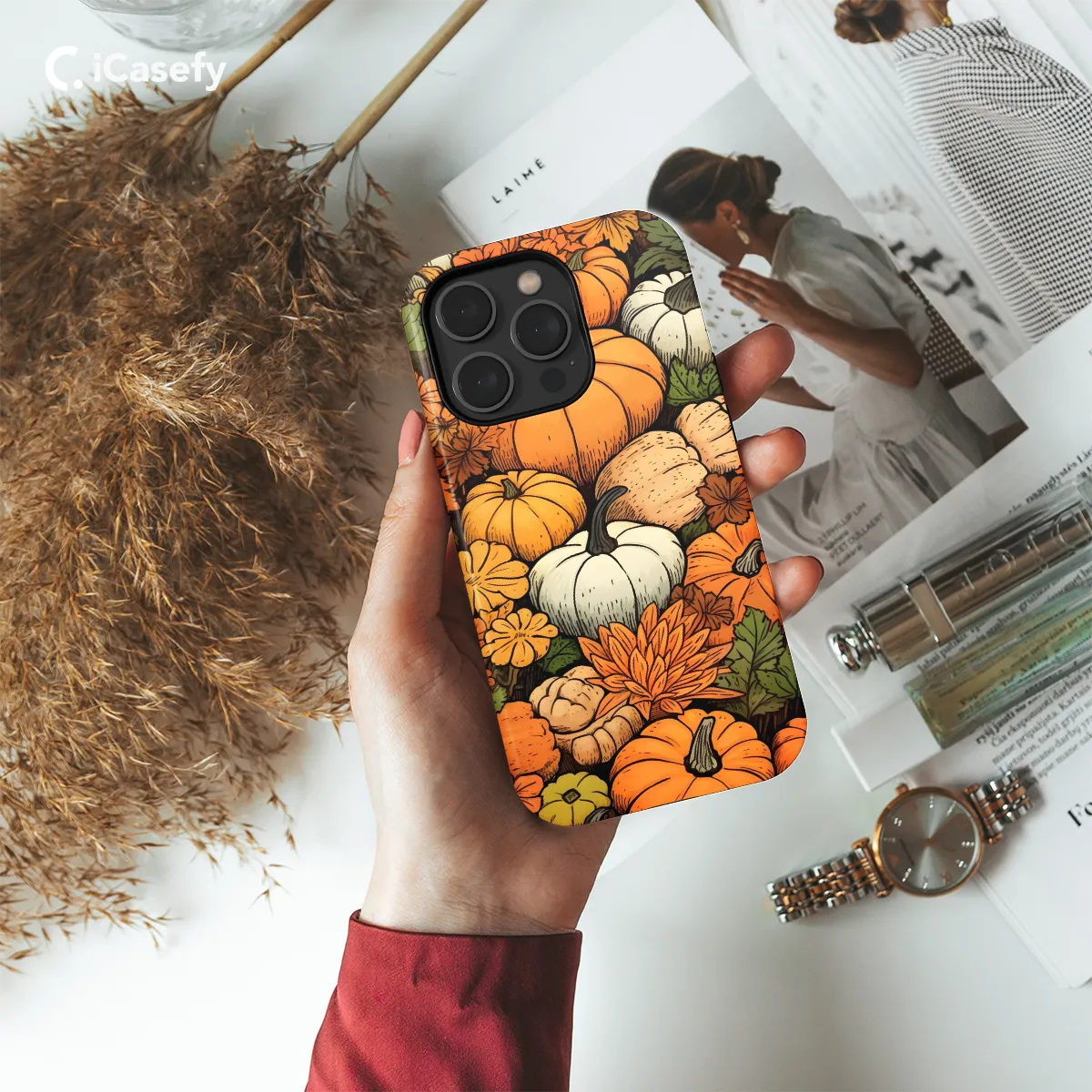 Autumn Pumpkin Seamless Phone Case iPhone Samsung Pixel & More 546