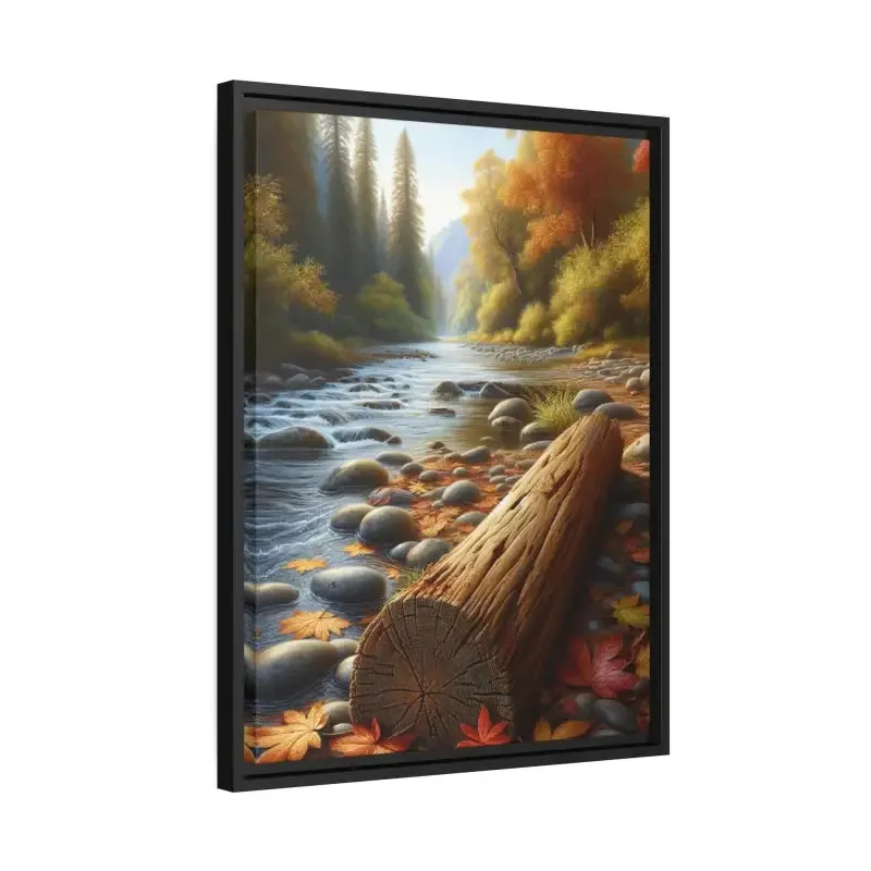 Autumn River Vibes Framed Canvas by Dipaliz