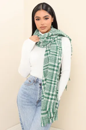 Autumn Stroll Plaid Scarf - Green