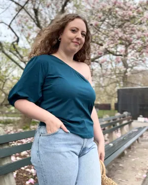 BEGONIA top in Tidal Teal