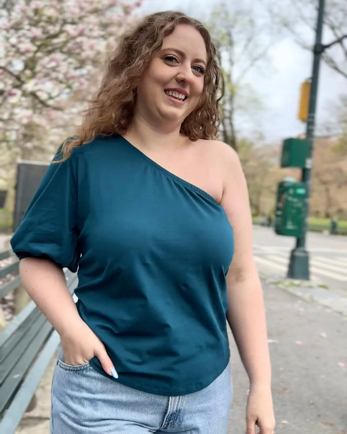 BEGONIA top in Tidal Teal