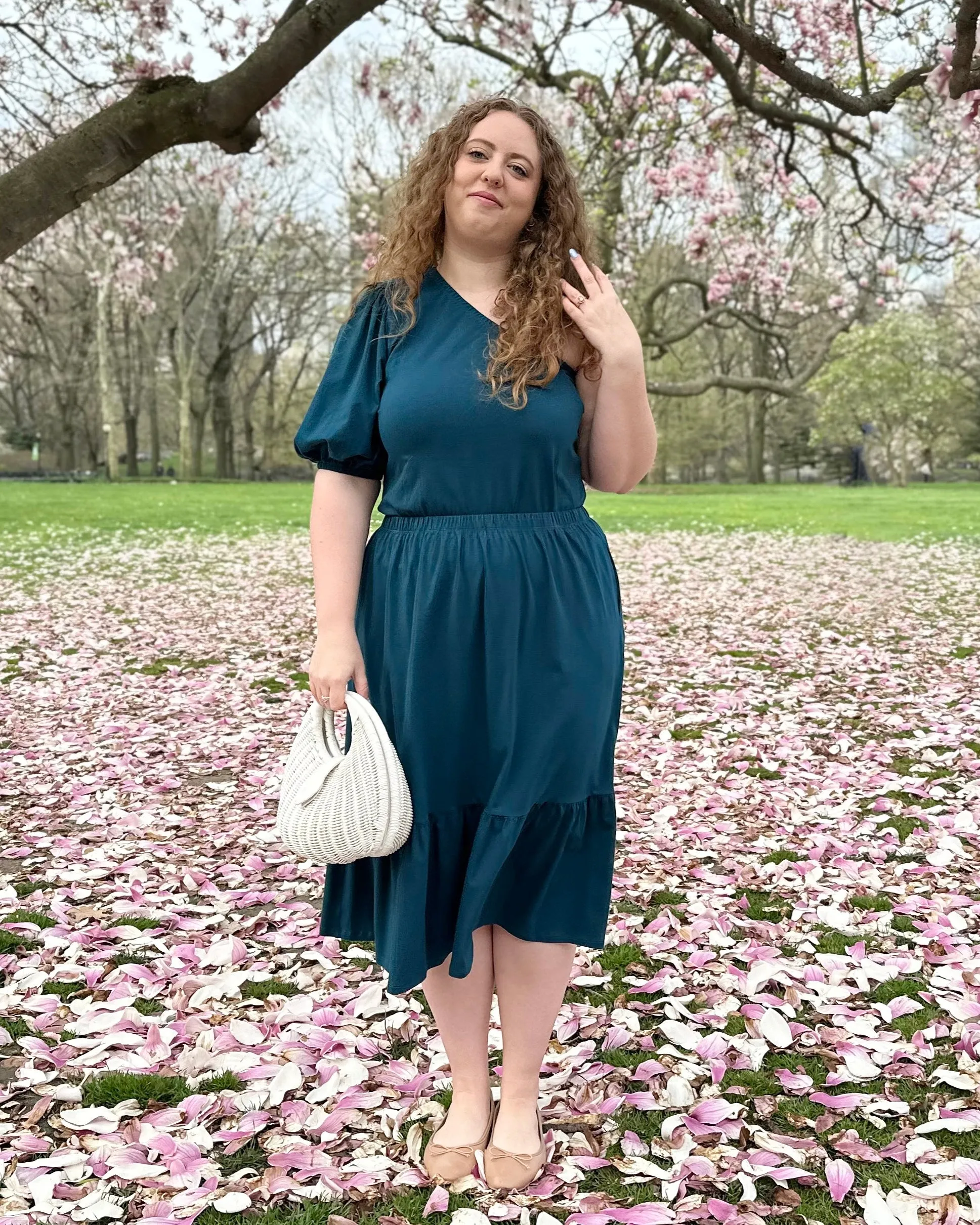 BEGONIA top in Tidal Teal