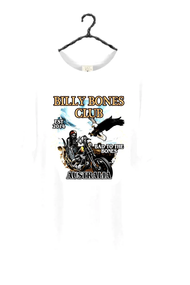 BILLY BONES CLUB FAST RIDERS TEE - WHITE