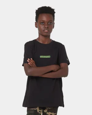 Calvin Klein Kids' Micro Flock Logo Fitted T-Shirt Black