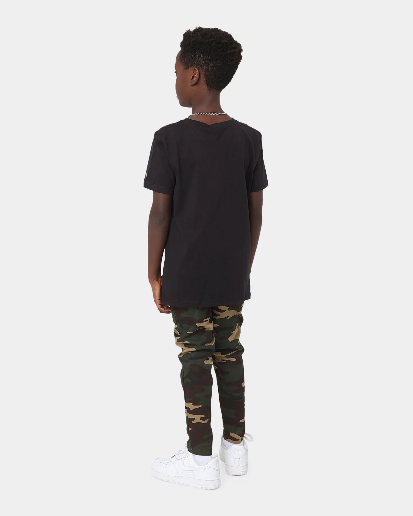 Calvin Klein Kids' Micro Flock Logo Fitted T-Shirt Black