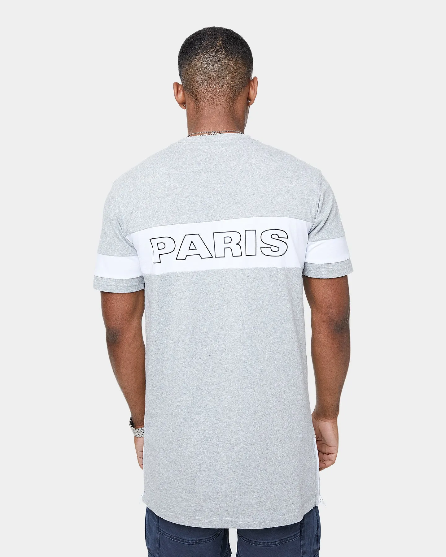 Carré Panneau Short Sleeve T-Shirt Grey Marle