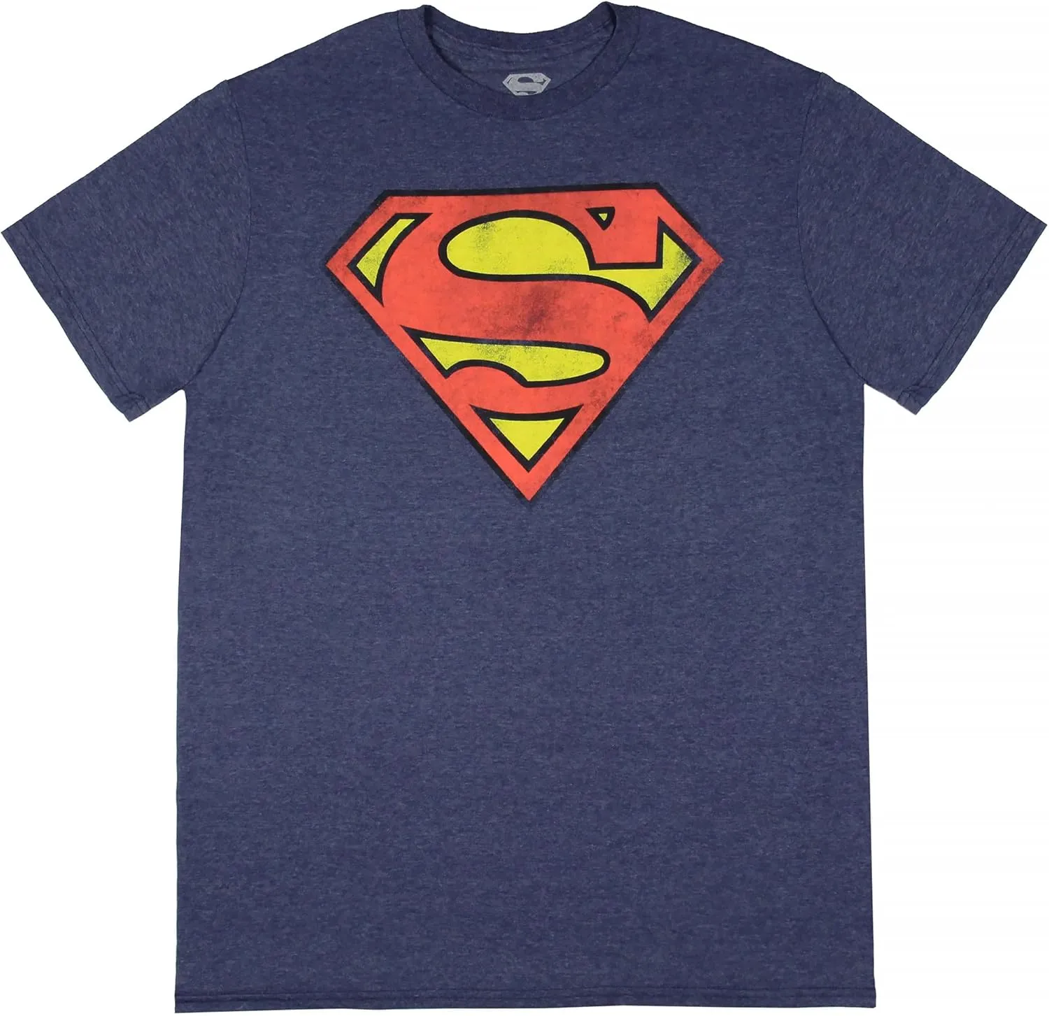 DC Comics Superman Men's Man Of Steel Distressed Logo Adult Graphic Print T-Shirt