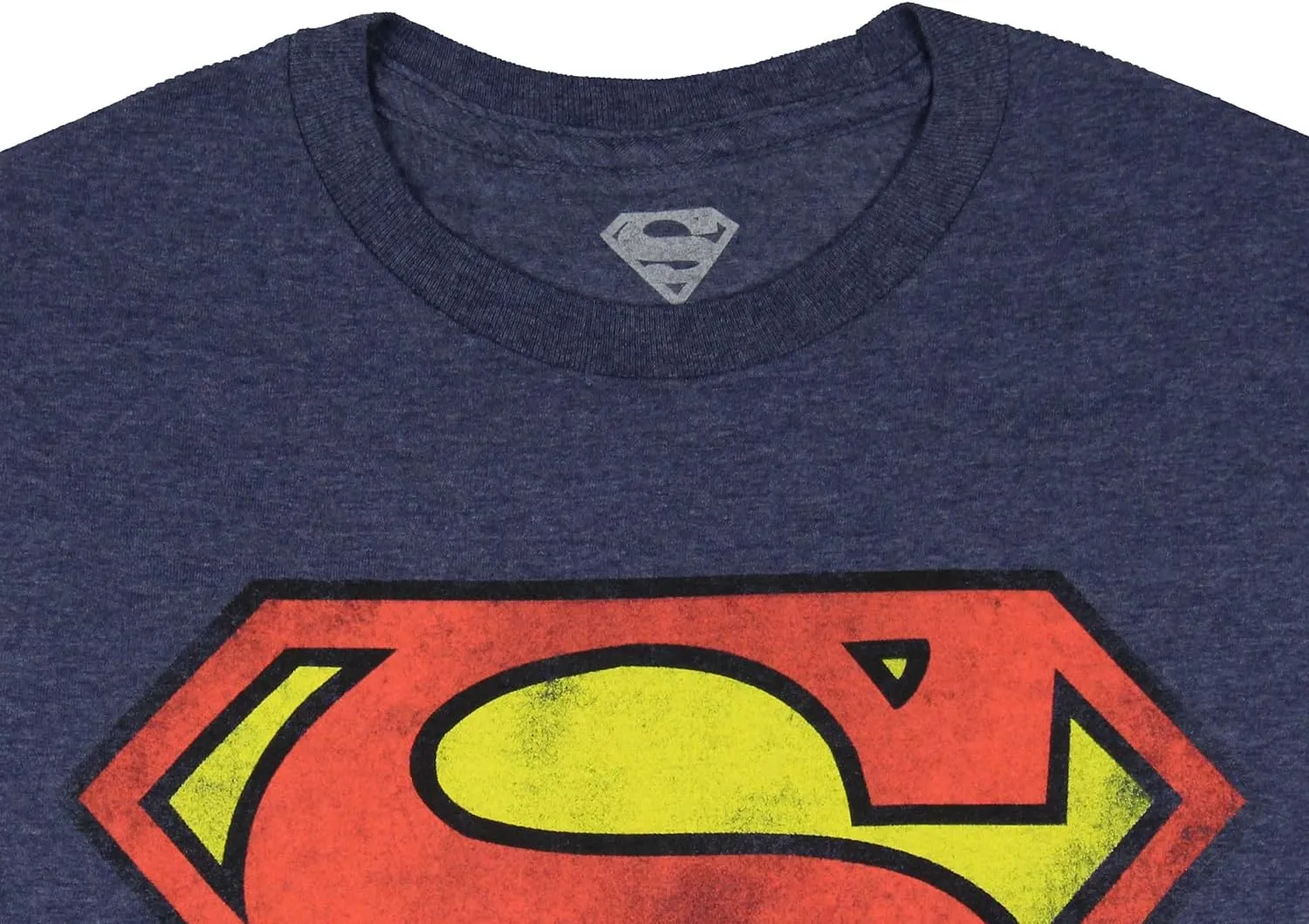 DC Comics Superman Men's Man Of Steel Distressed Logo Adult Graphic Print T-Shirt