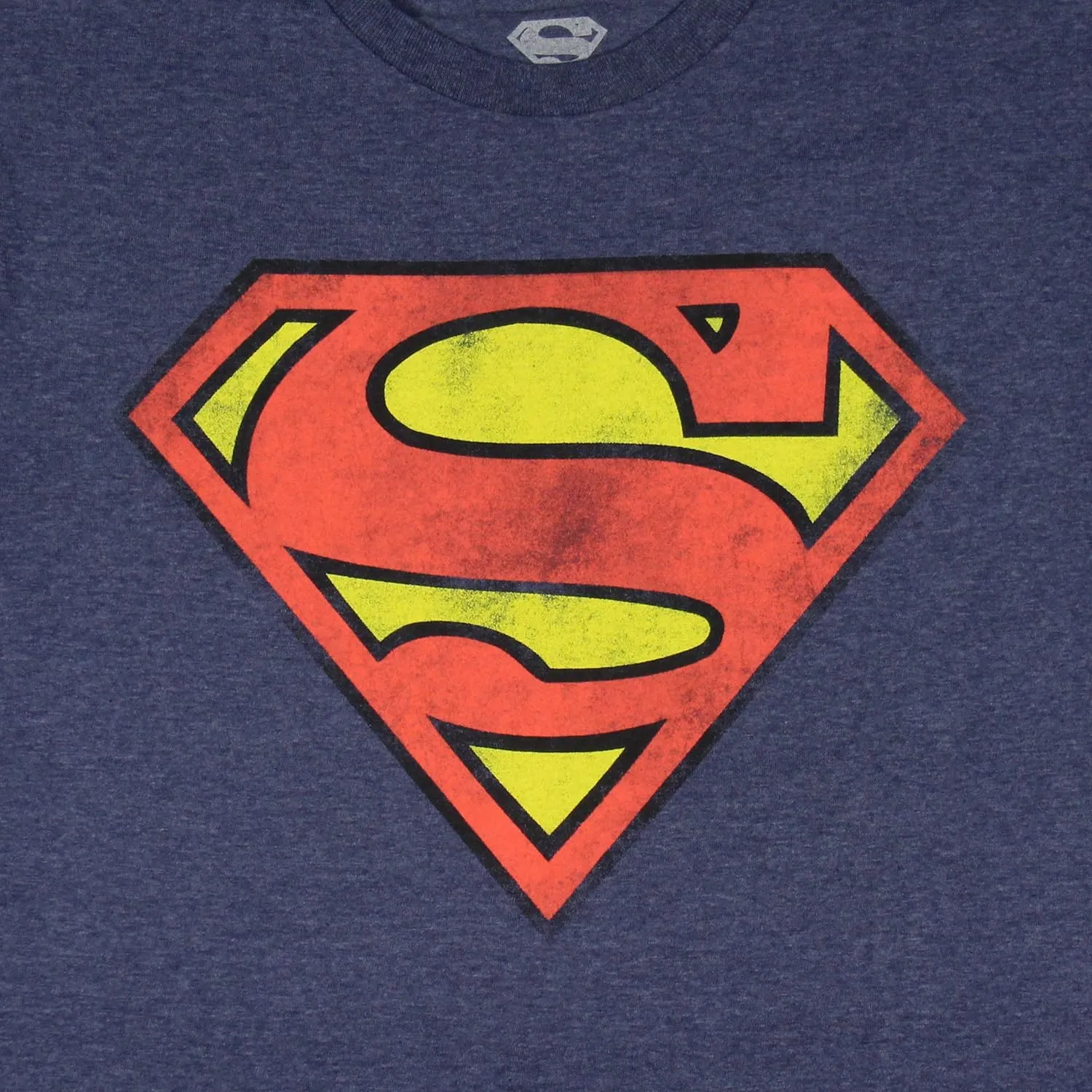 DC Comics Superman Men's Man Of Steel Distressed Logo Adult Graphic Print T-Shirt