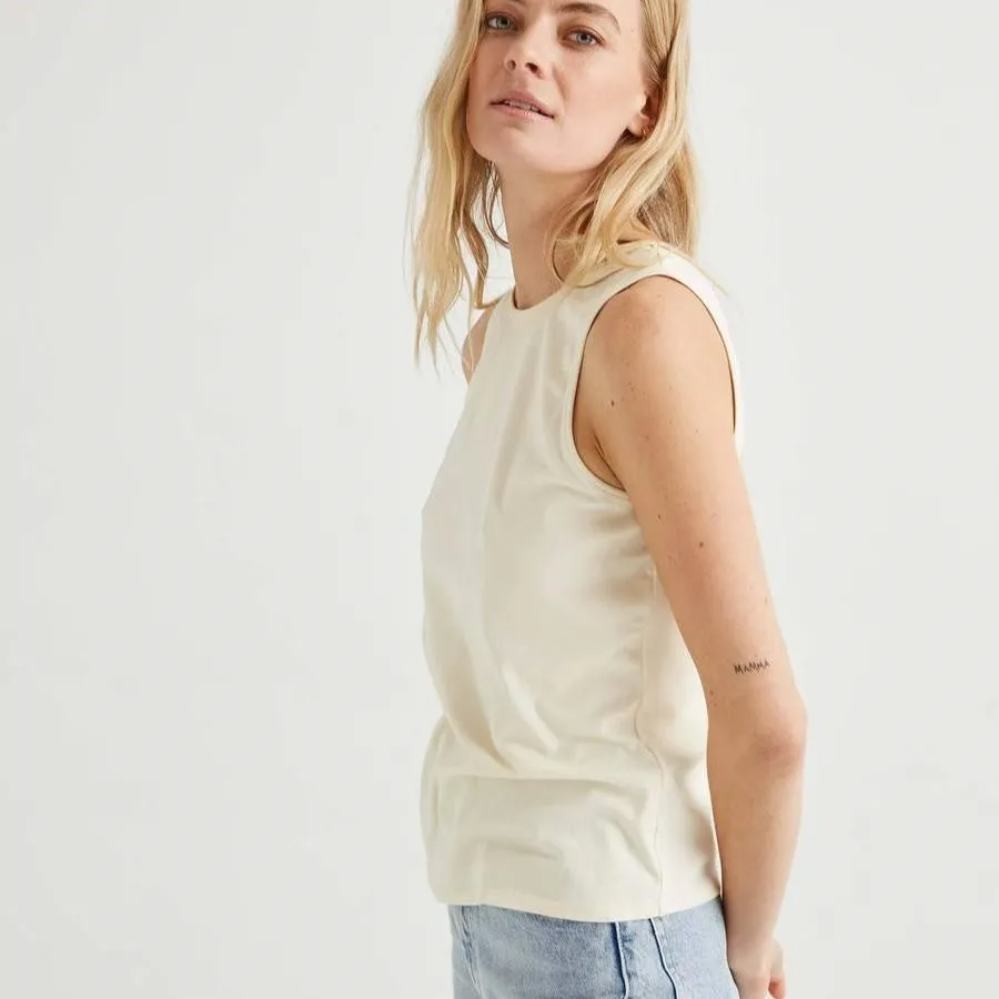 Fitted Racer Front Tank (White)