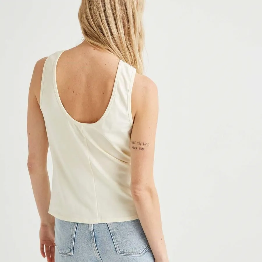 Fitted Racer Front Tank (White)