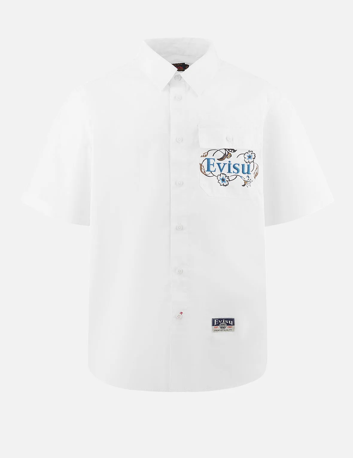 Floral and Logo Daicock Print Relax Fit Short-Sleeve Shirt