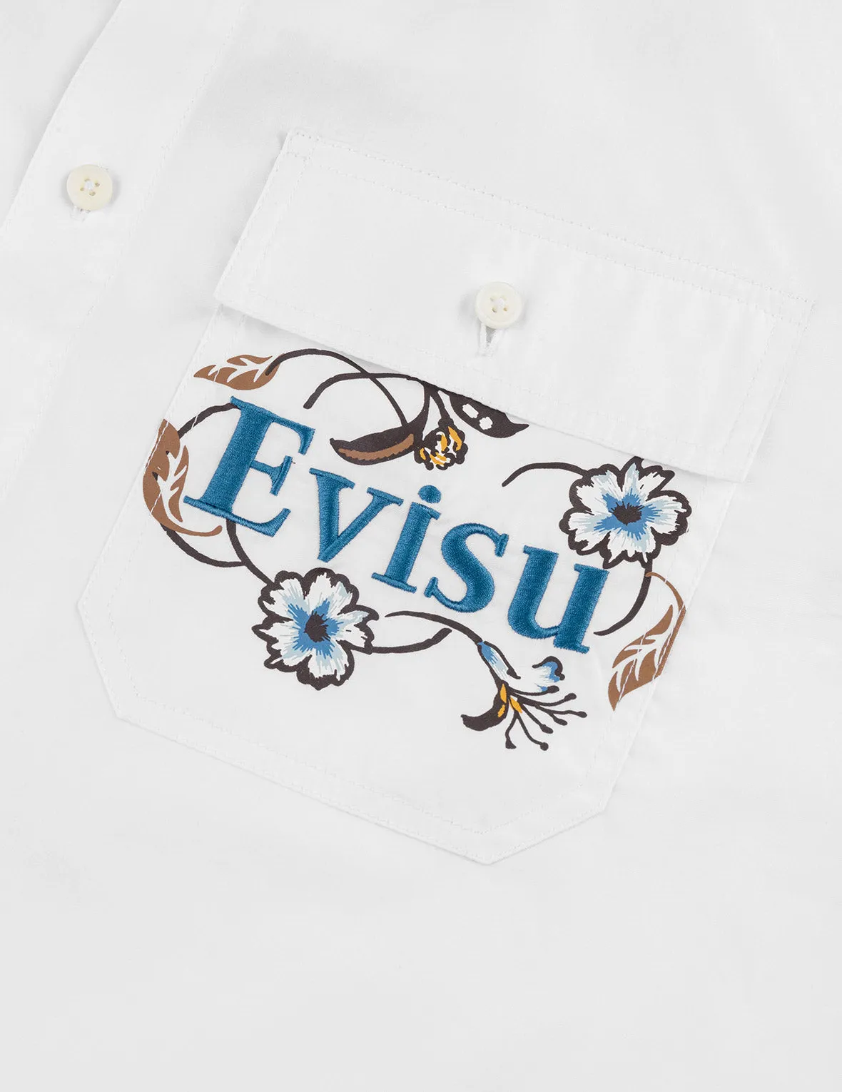 Floral and Logo Daicock Print Relax Fit Short-Sleeve Shirt