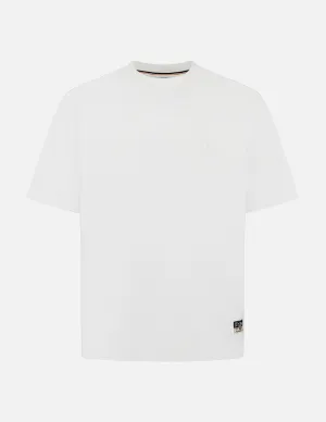 Hakutaku Print and Seagull Emboss Print Loose Fit T-shirt