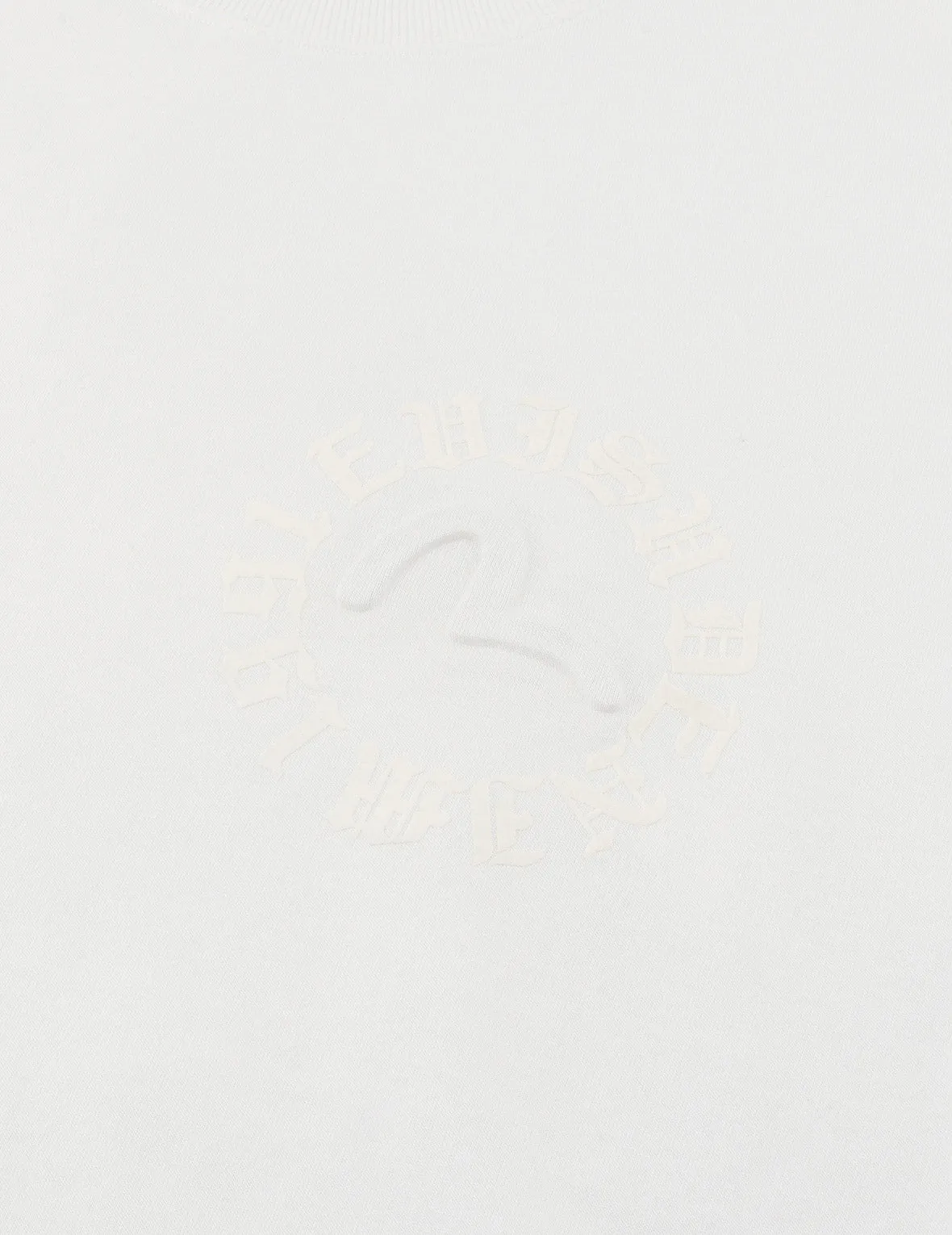 Hakutaku Print and Seagull Emboss Print Loose Fit T-shirt