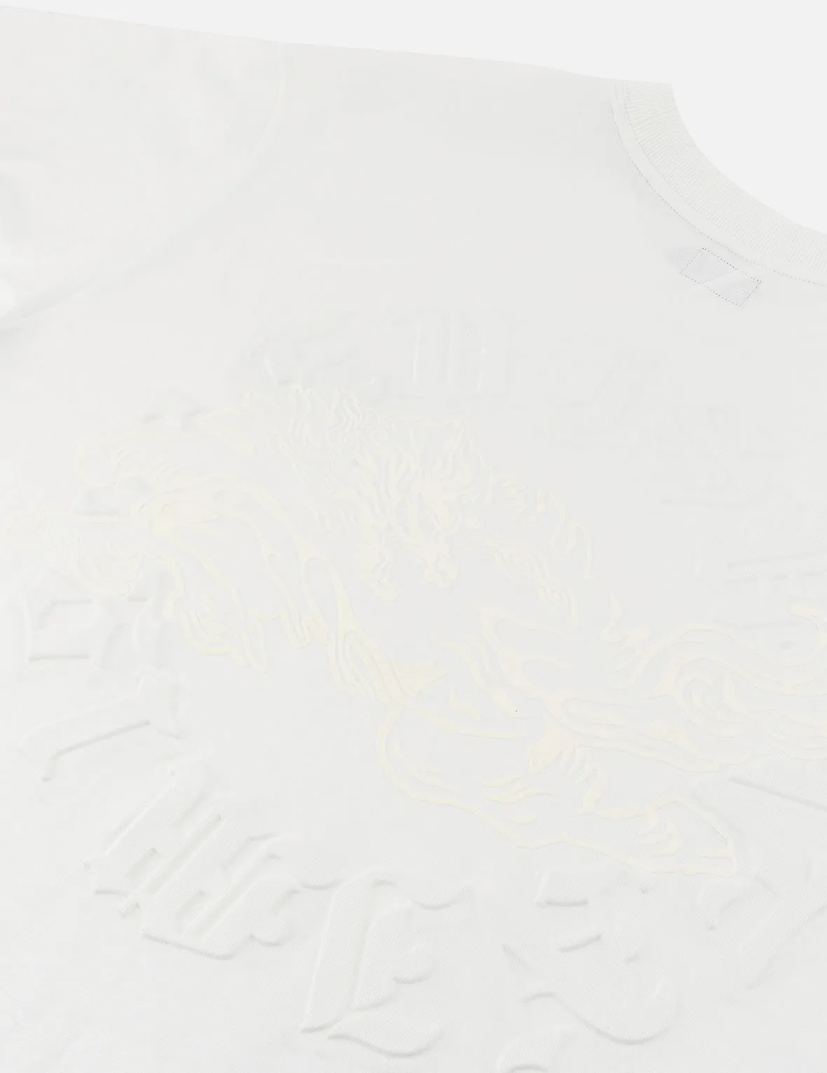 Hakutaku Print and Seagull Emboss Print Loose Fit T-shirt