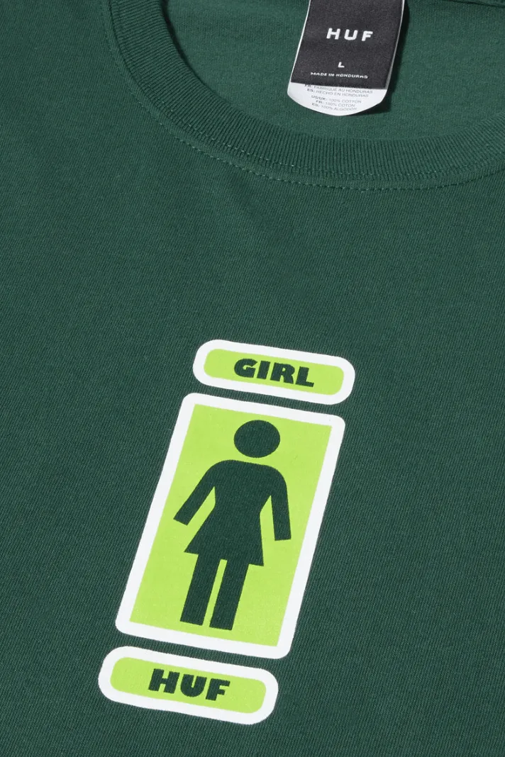 HUF x GIRL LIMITED EDITION SPRINGWOOD S/S TEE - FOREST GREEN