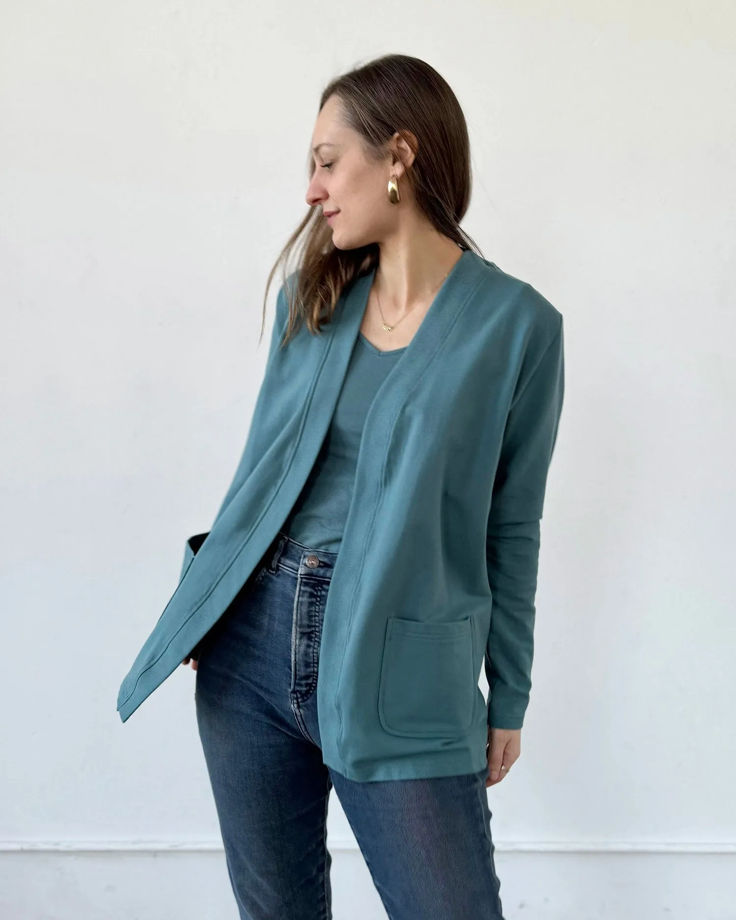 KAEDE cardigan in Dark Aqua<br/>$39 (JUST ADD TO CART)