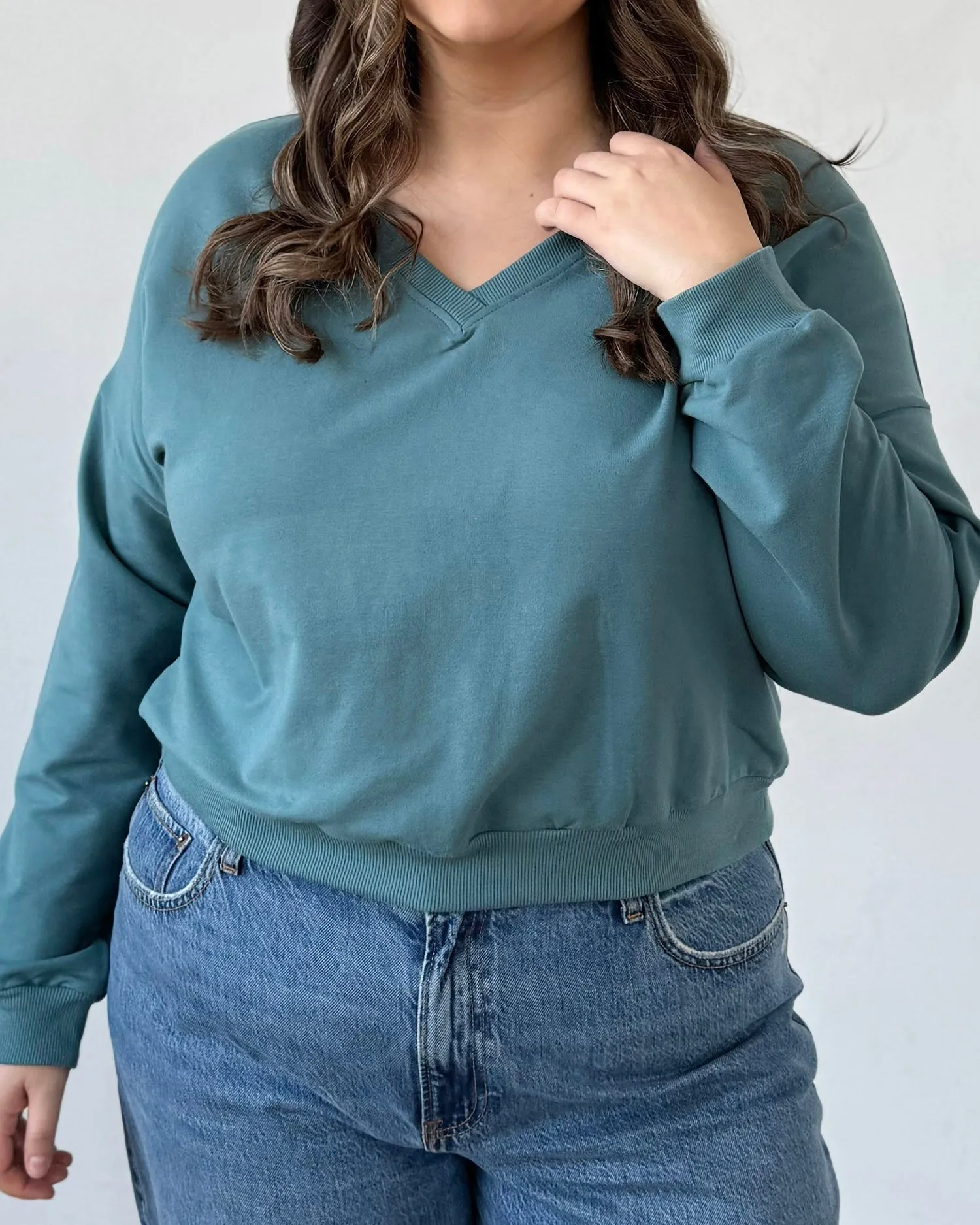 LARISA top in Dark Aqua