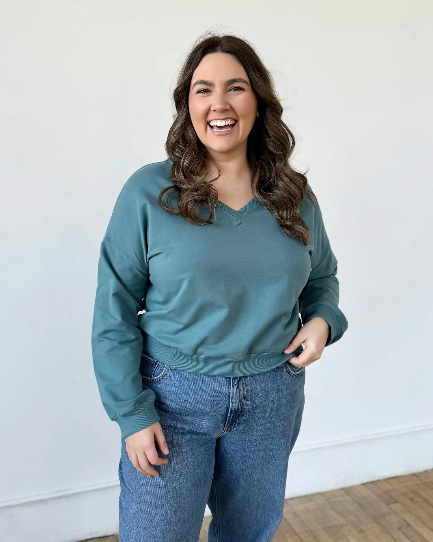LARISA top in Dark Aqua