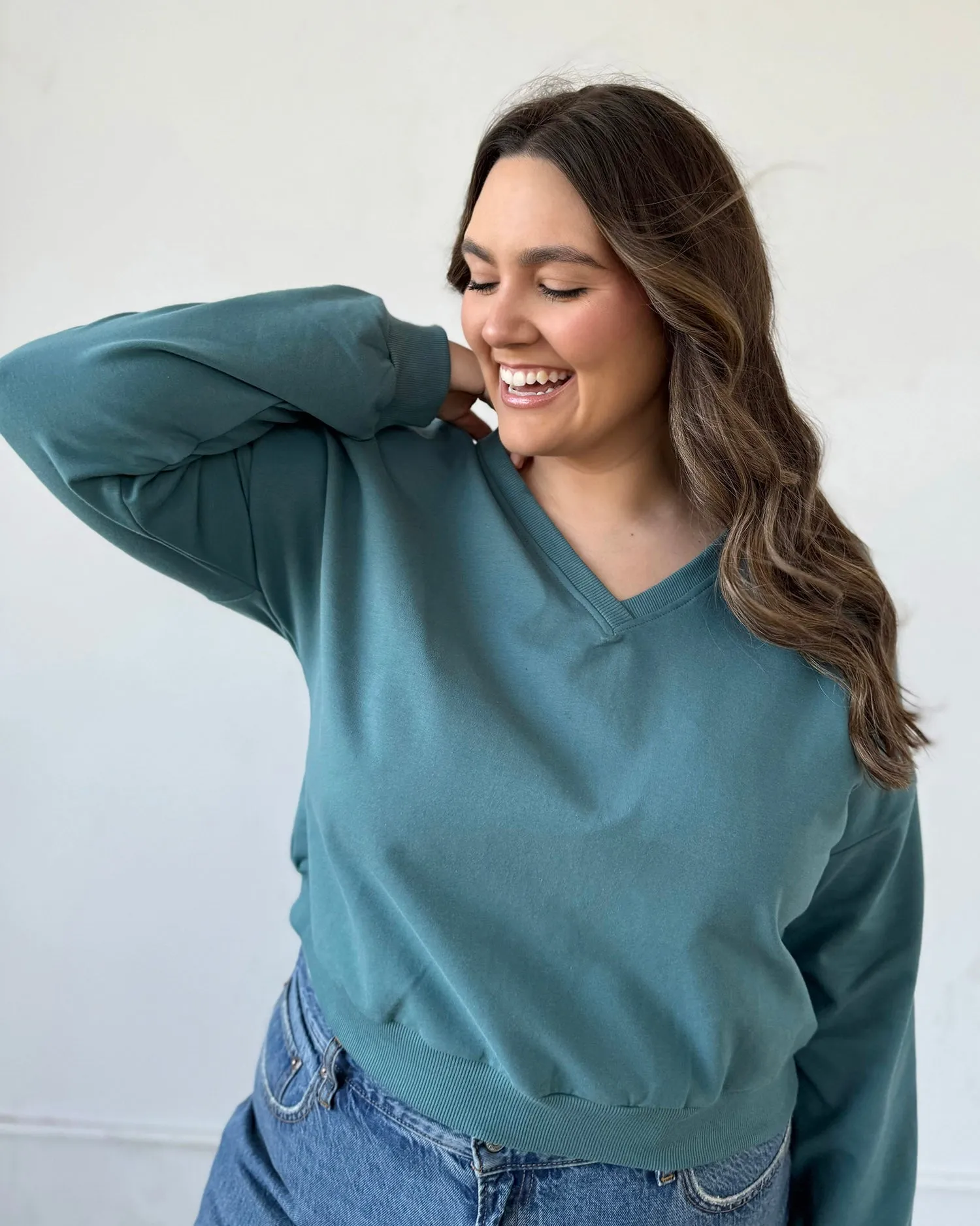 LARISA top in Dark Aqua