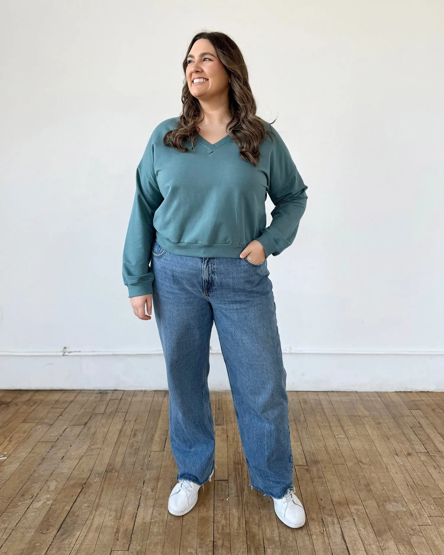 LARISA top in Dark Aqua