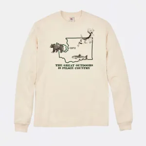 Long Sleeve Pioneer Graphic T-Shirt (Nature   Slate)