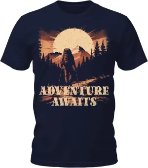 Mens Fall Shirts Retro Vintage Graphic Tees Hiking Camping Nature Short Sleeve Premium T-Shirts