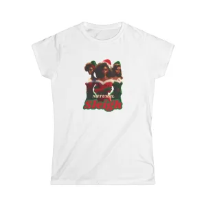 Natural Sleigh, Graphic Tee, Elf Theme Shirt, Funny Quote T-Shirt, Women's Graphic Tee, Softstyle Shirt for Her, Christmas Gift Ideas, Elf Lover Gift