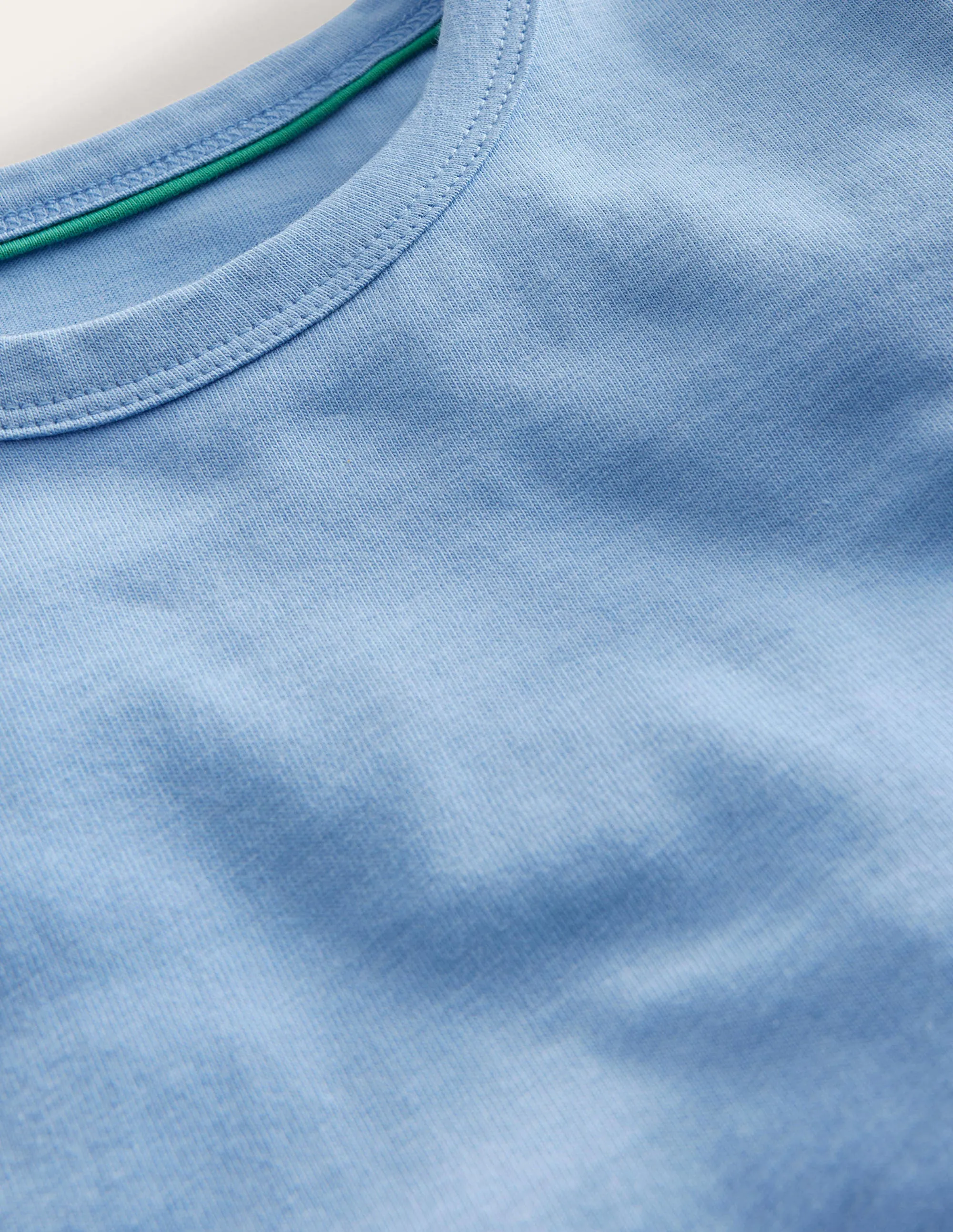 Ruched Side Tee-Vista Blue
