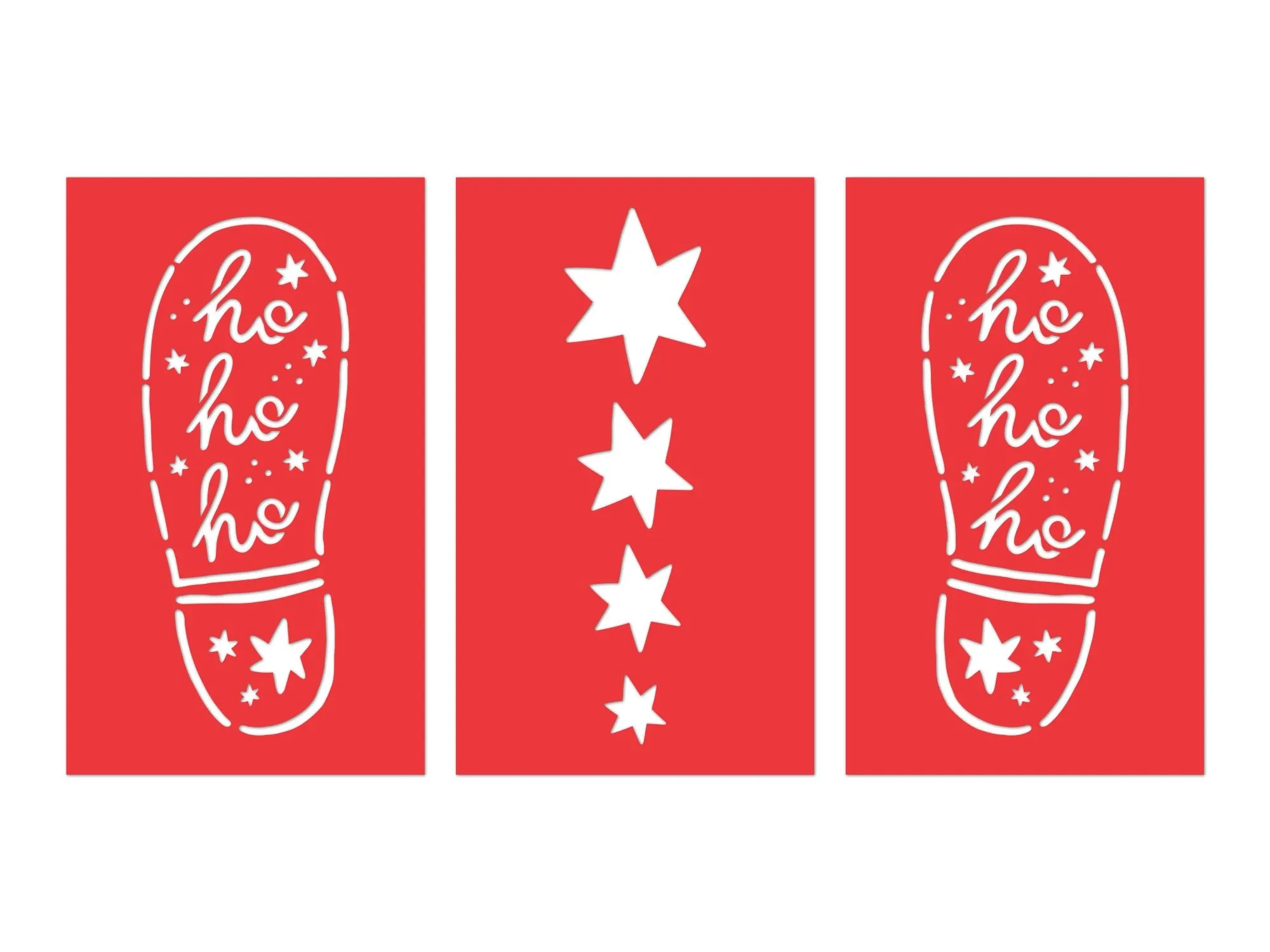 Santa's Footprint Stencils