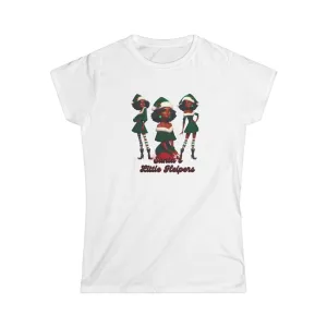 Santa's Helpers Graphic T-Shirt, Elf Models Women's Softstyle Tee, Christmas Shirt, Holiday Top, Festive Apparel