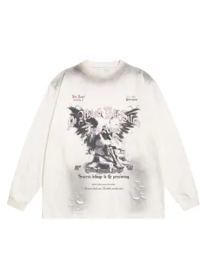 Thesupermade Printed Long-sleeved T-shirt