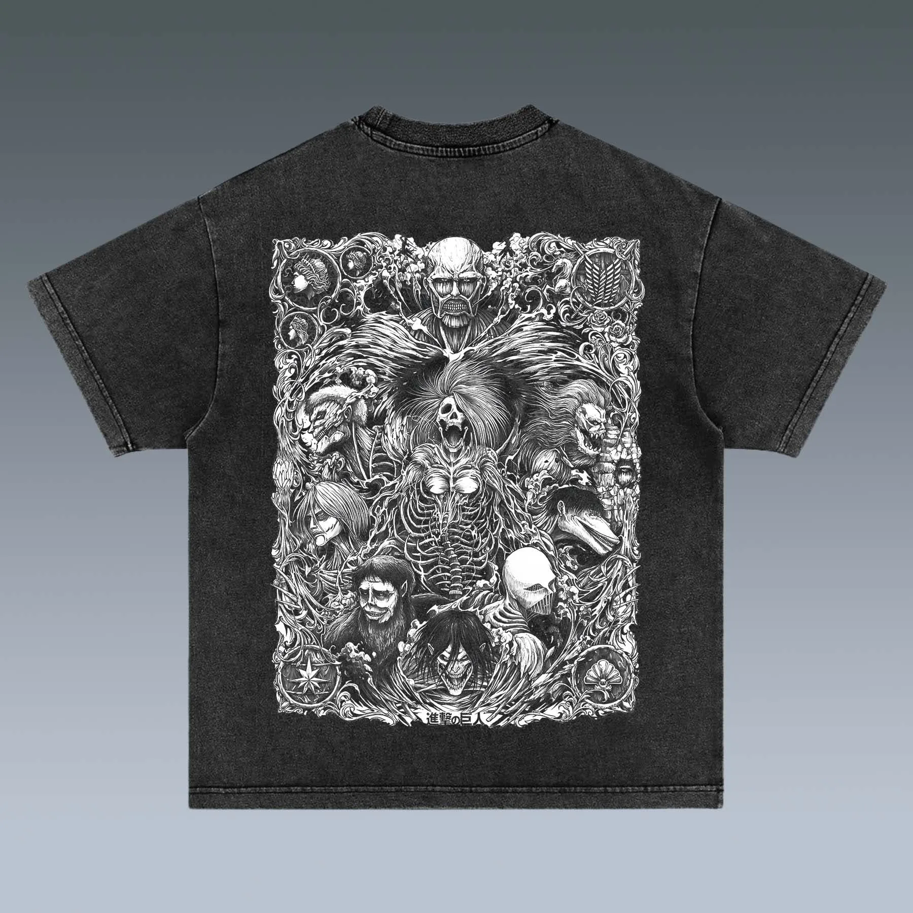 VINTAGE TEE |  ATTACK ON TITAN & GIVE YOUR HEARTS